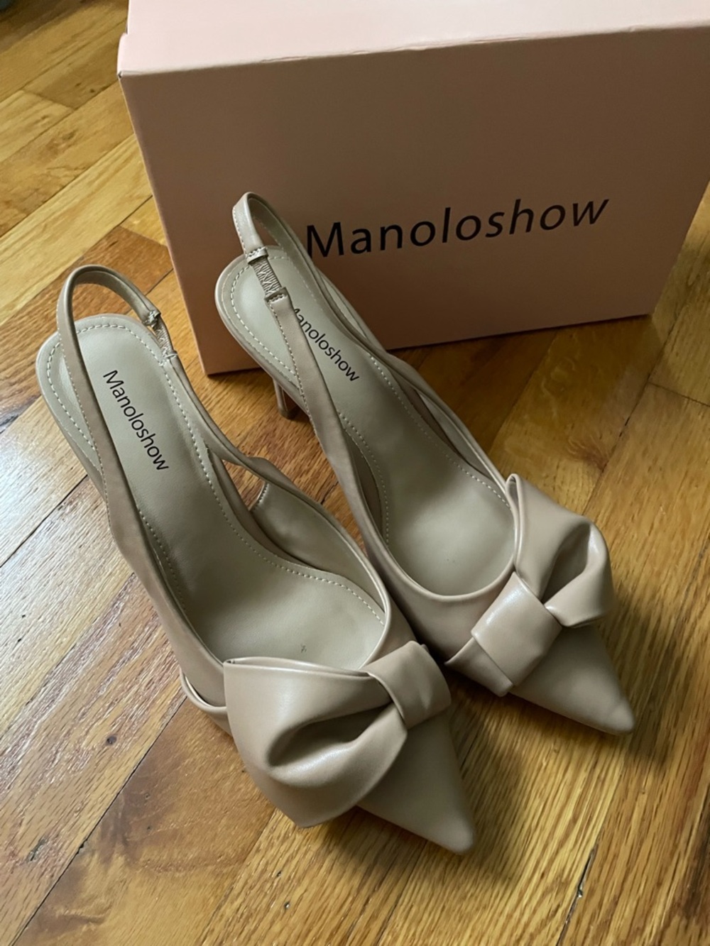 Women’s Nude Bow Slingback Pumps